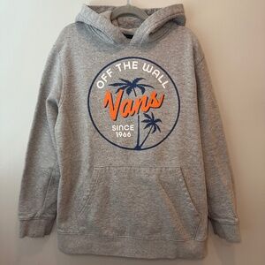Vans Kids Grey Palm Tree Hoodie Large